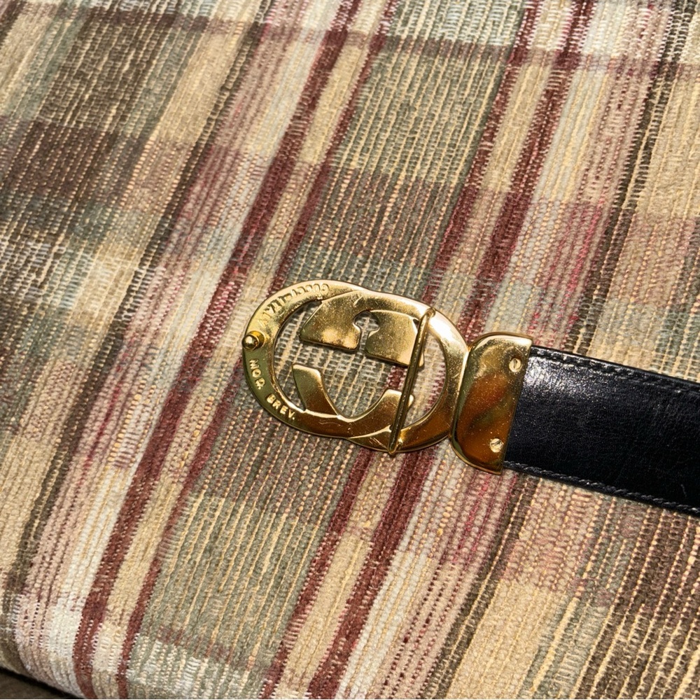 Gucci vintage skin belt 36 gorgeous burgundy - Picture 4 of 4